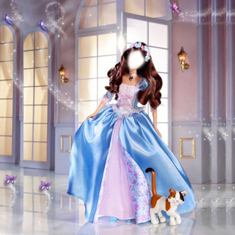 Barbie PrincessBlue Photo frame effect