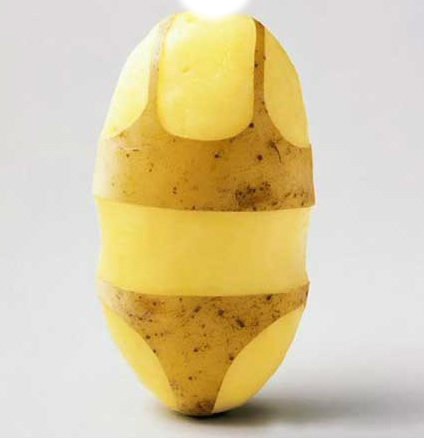 la patata Fotomontaža