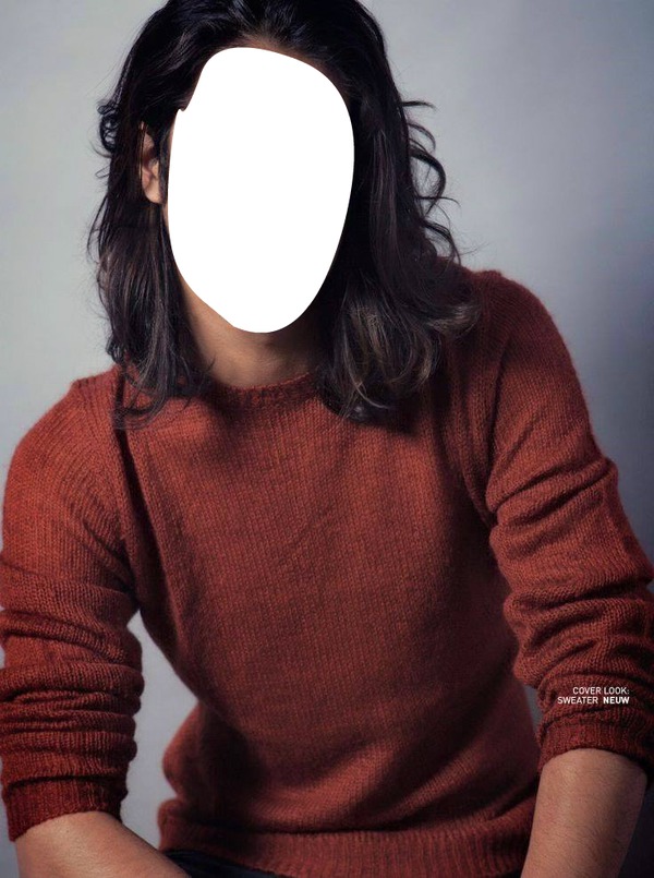 Male model with long hair Фотомонтаж