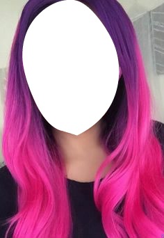 cabelo cor-de-rosa Fotomontage