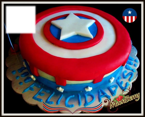 captain america cake Фотомонтаж