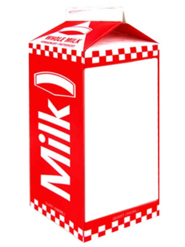 milk carton フォトモンタージュ