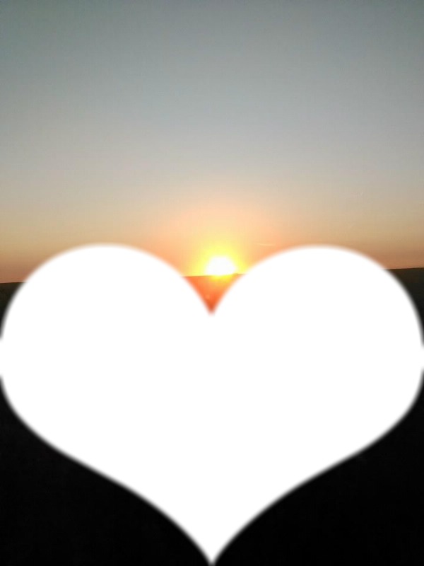 coeur coucher de soleil Фотомонтаж
