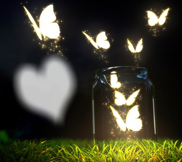Goodnight Butteflies Photo frame effect