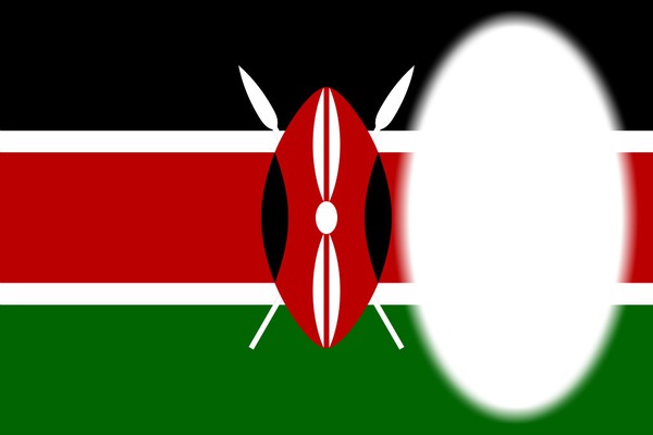 Kenya flag Photomontage