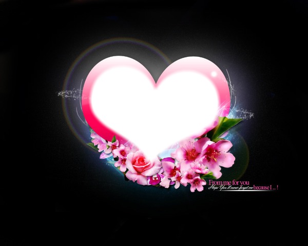Rose Heart Photo frame effect