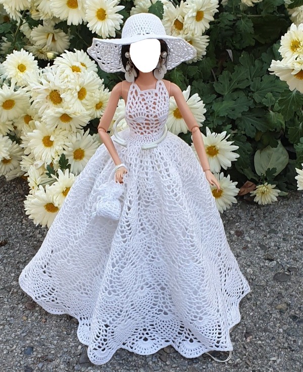 renewilly muñequita vestido blanco Photo frame effect