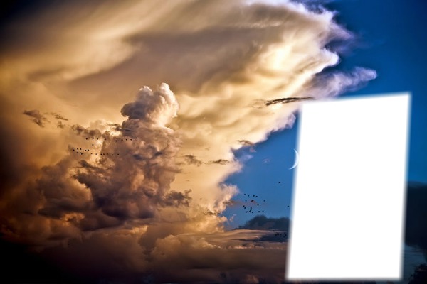nube blanca Fotomontage