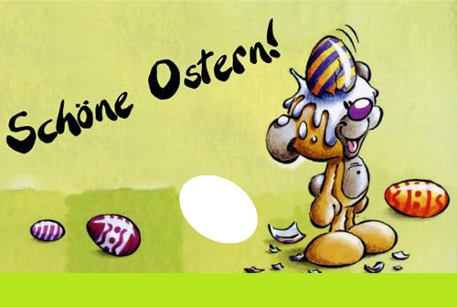 Frohe Ostern Fotomontage