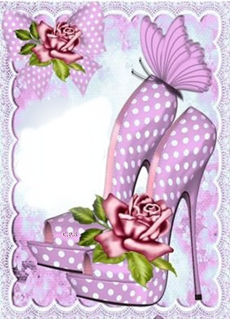 Cc zapatos color rosa Fotomontagem