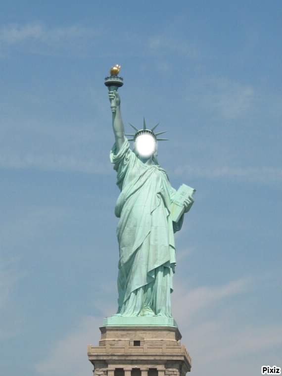la statue de la liberté Fotomontaggio