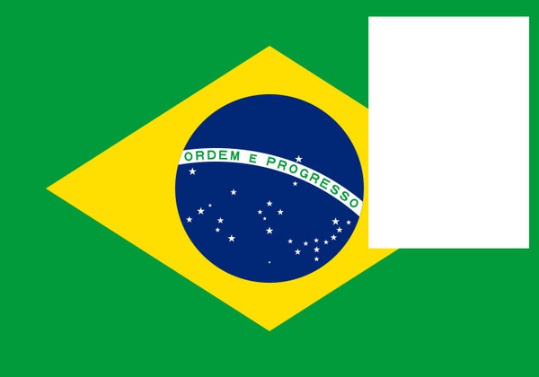 Brazil flag Photo frame effect