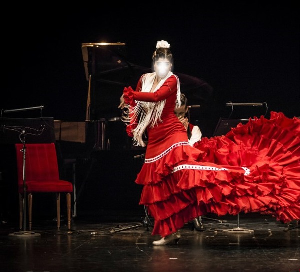 lutina rose flamenco Montaje fotografico