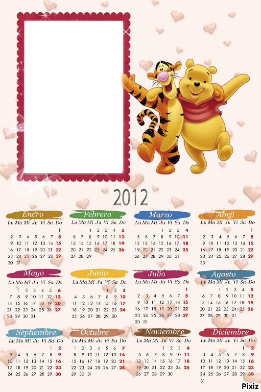 calendario 2012 Fotoğraf editörü