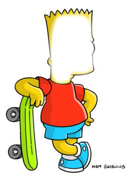 Visage de Bart simpson Valokuvamontaasi