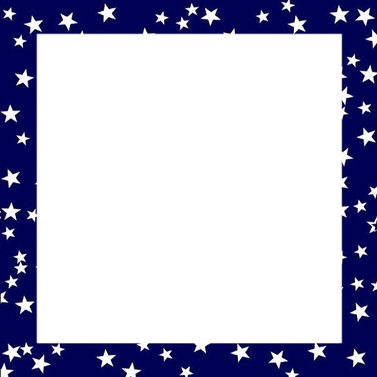 marco azul y estrellas. Fotomontagem