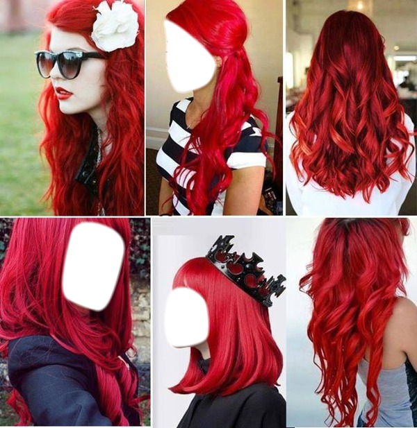 Hair red Photomontage