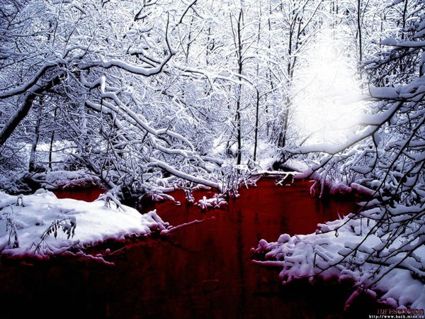 Rivière de sang Fotomontáž
