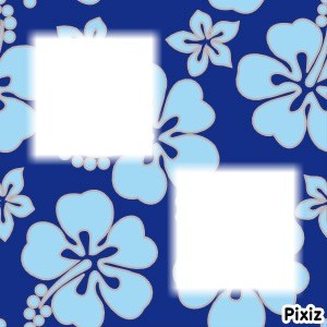 bleu motif Photo frame effect