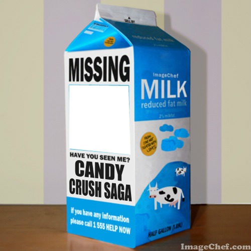 Candy Crush Saga Milk Fotomontage