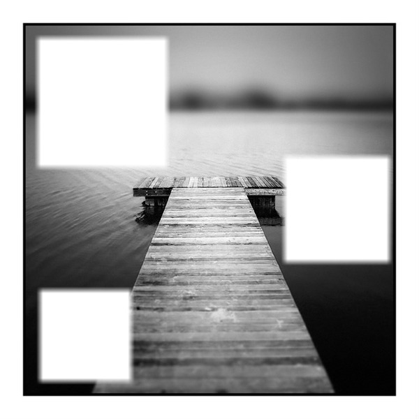 black and white Photomontage