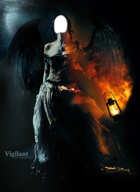 femme ange et demon Photomontage