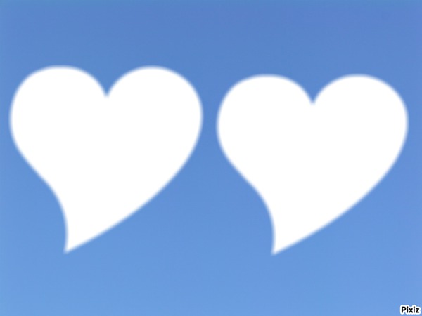 Coeur sur bleu Valokuvamontaasi