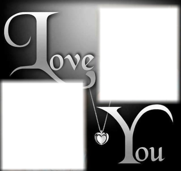 'love you" Photo frame effect