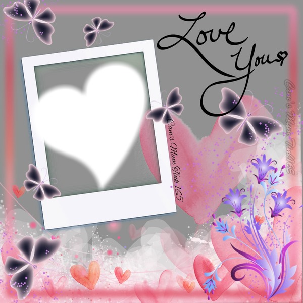 Love You Photo frame effect