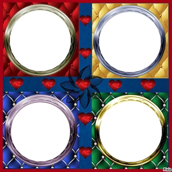 cadre 4 ronds Photo frame effect
