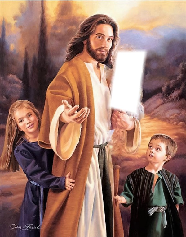 jesus com bebê Фотомонтажа