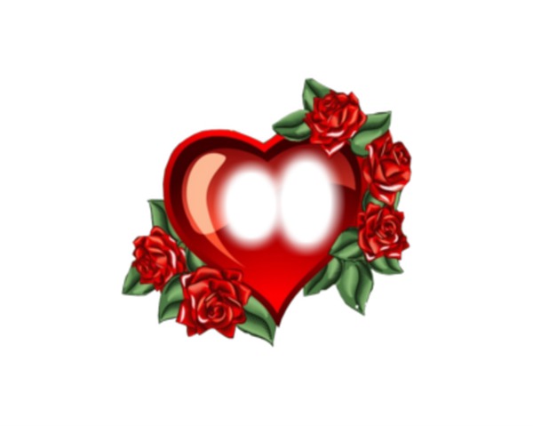 heart and roses Φωτομοντάζ