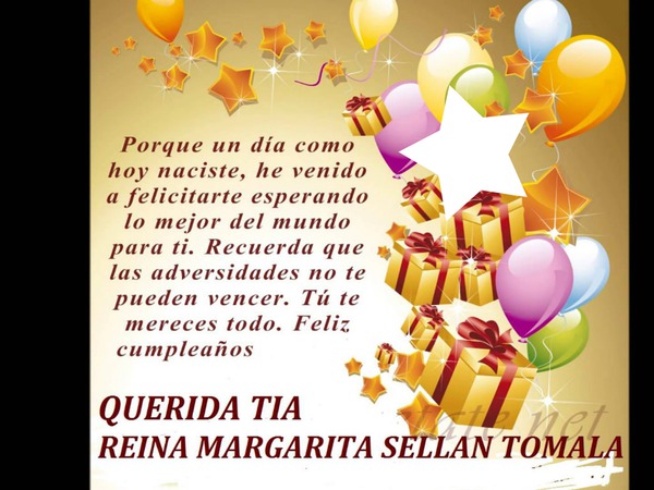 feliz cumple tia Montage photo