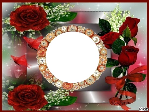 decor floral Photo frame effect