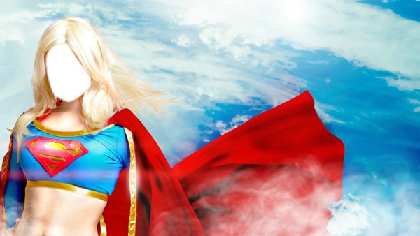 femme super hero Photo frame effect
