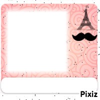 Moustache card Photo frame effect