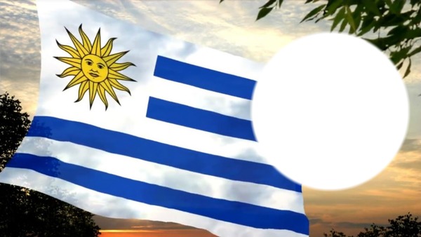 Bandera de Uruguay Fotomontaż
