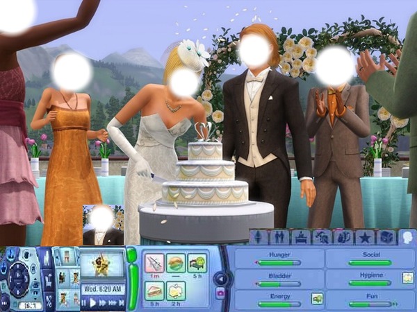 Sims 3 Ślub Fotomontaža