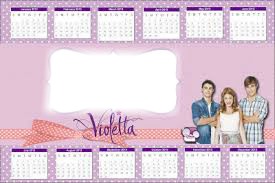 calendario violetta Fotomontaža