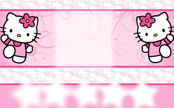 kitty banner birthday Fotomontage