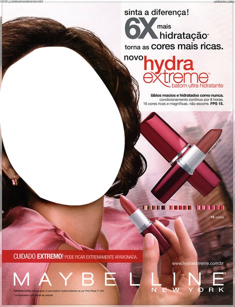 Maybelline Hydra Extreme Lipstick Advertising Fotomontaggio