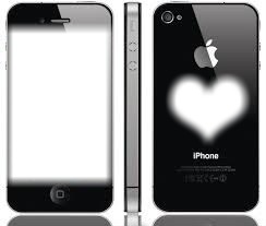 celular y corazon Montaje fotografico