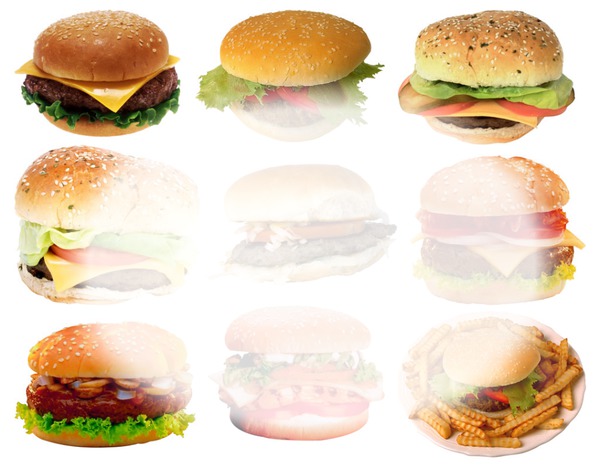 hamburger gourmand Photomontage