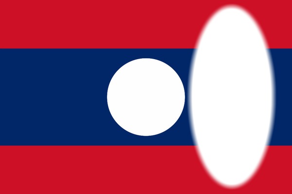 Laos flag Фотомонтаж
