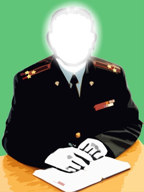офицер Fotomontaža