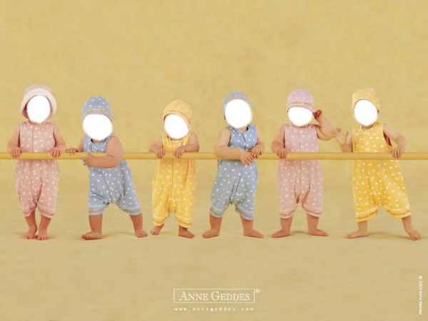 6 bebes Фотомонтажа