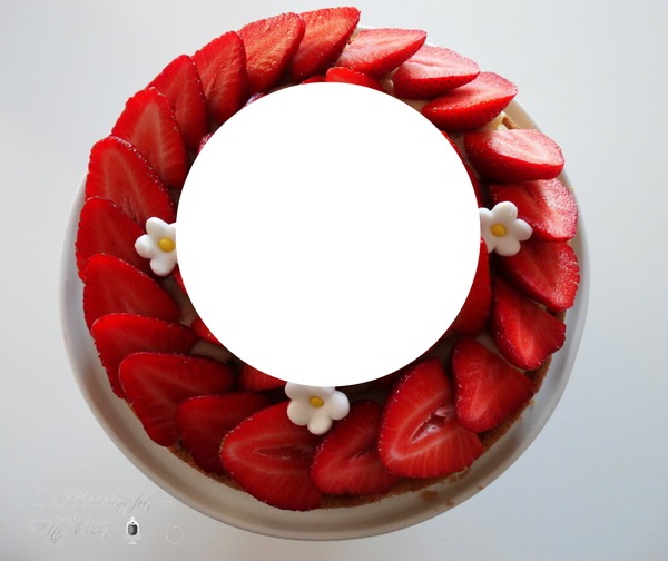 fraises フォトモンタージュ