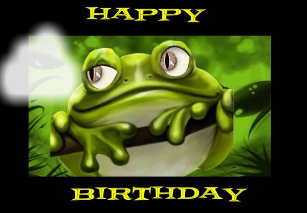 froggy birthday Fotomontāža