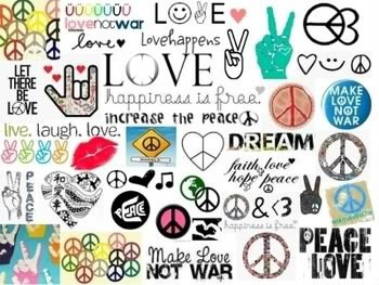 PEACE AND LOVE Fotomontažas