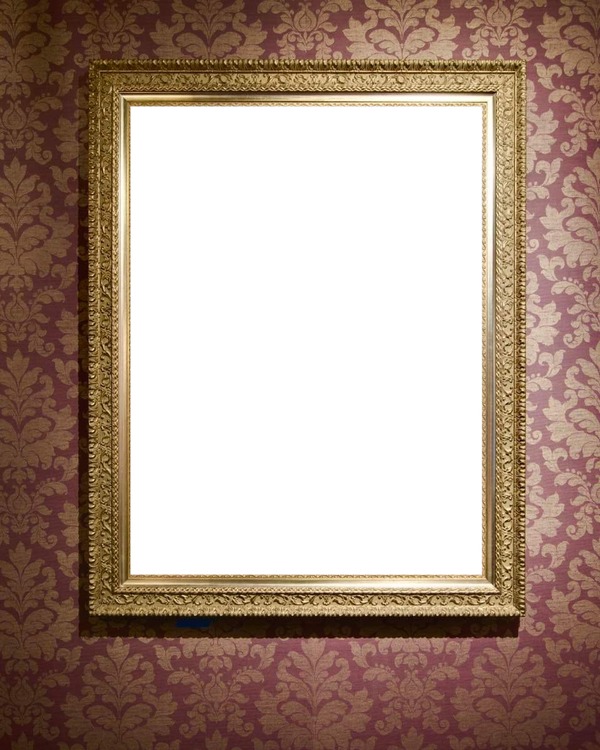 Gold Frame w/ wallpaper Photo frame effect